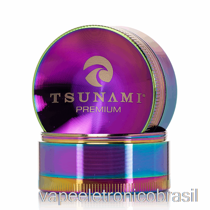 Vape Vaporesso Tsunami 1,9 Polegadas, 4 Peças, Moedor Superior Afundado, Arco-íris (50 Mm)